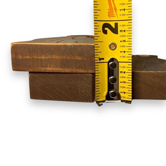 VTG Primitive Handmade Nativity Stable Holy Family Wise Men Angel 12 Piece Set - Picture 5 of 16